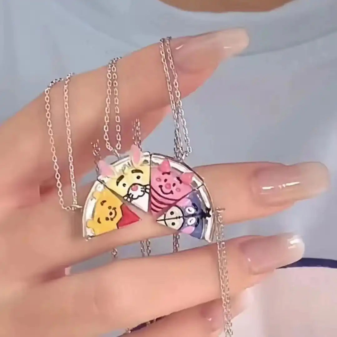 Winnie Friendship Pizza Necklace Set (6 Pieces)