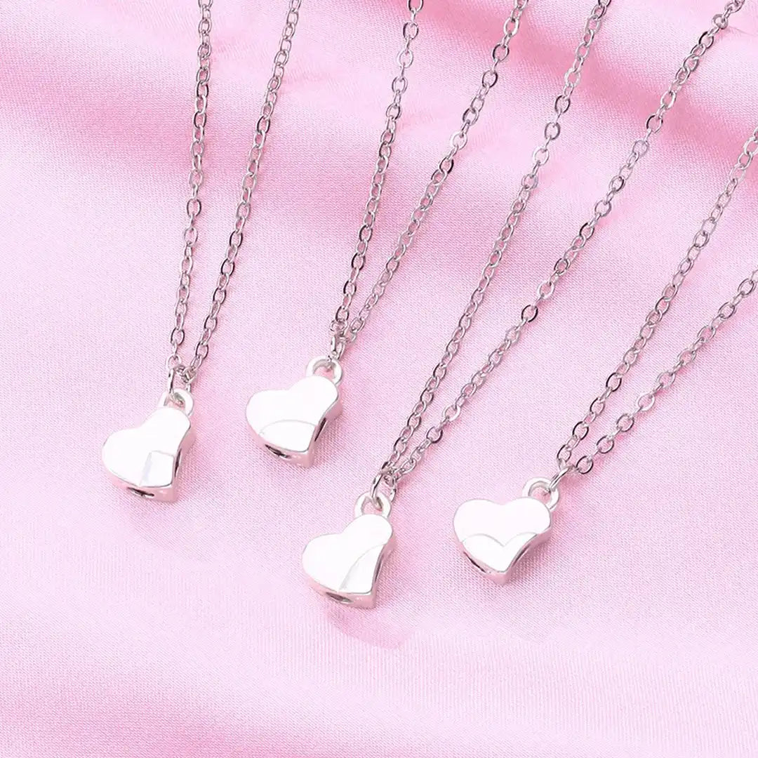 Lucky Clover Heart Necklace Set (4 Pieces)