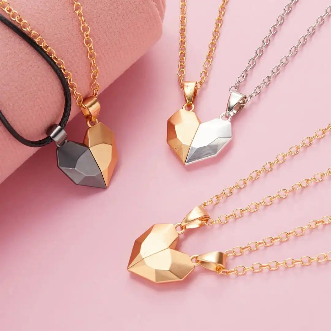 Minimalist Heart Necklace Set (2 Pieces)