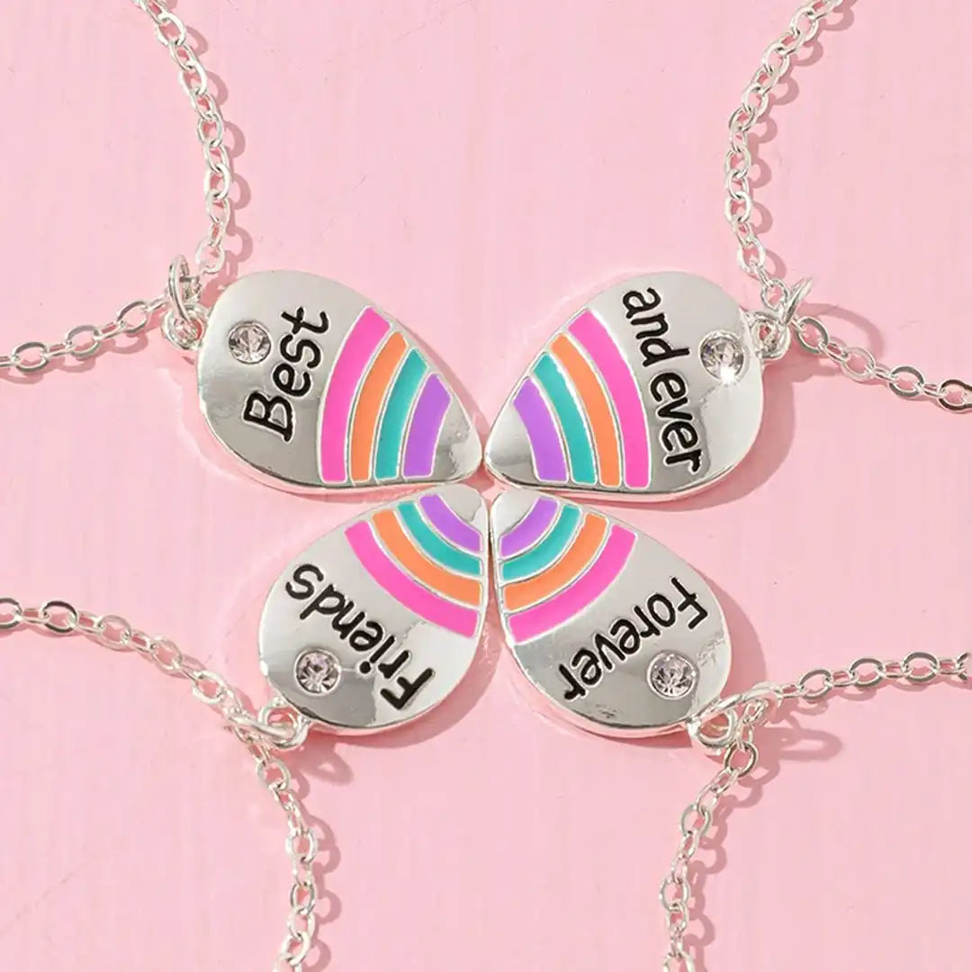 Rainbow BFF Necklace Set (4 Pieces)