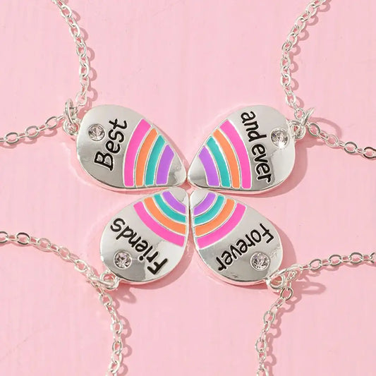 Rainbow BFF Necklace Set (4 Pieces)