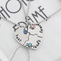 BFF Heart Necklace Set (3 Pieces)