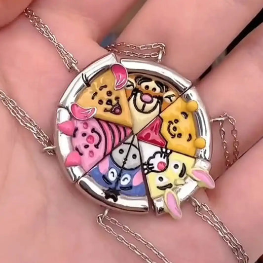 Winnie Friendship Pizza Necklace Set (6 Pieces)