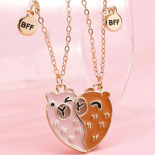 Capybara BFF Necklace Set (2 Pieces)