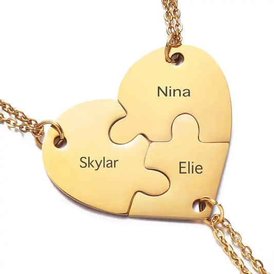 2 - 8 Friends Custom Name Necklace Set