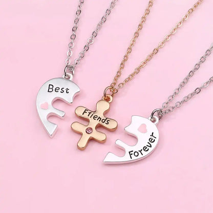 BFF Forever Puzzle Necklace Set (3 Pieces)
