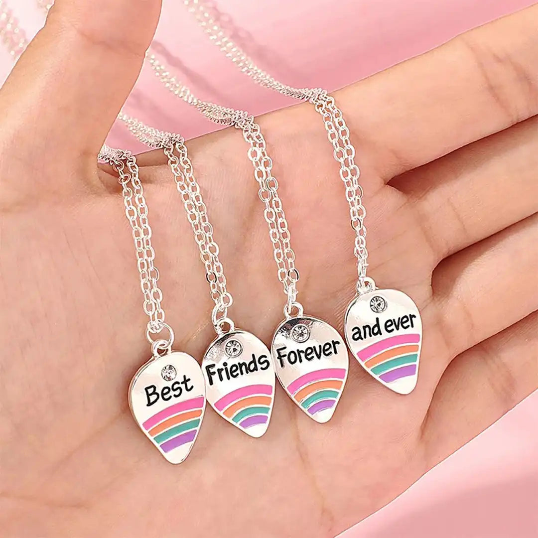 Rainbow BFF Necklace Set (4 Pieces)