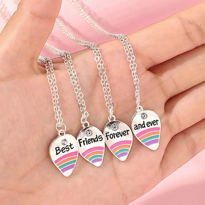 Rainbow BFF Necklace Set (4 Pieces)
