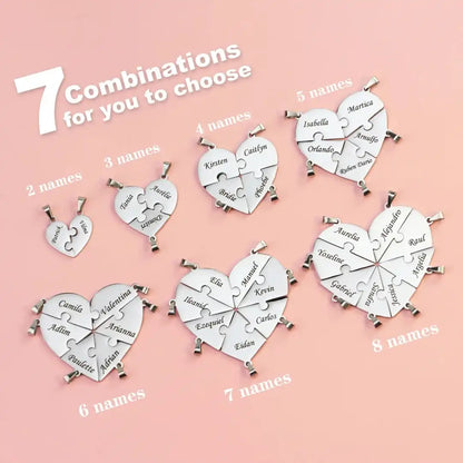2 - 8 Friends Custom Name Necklace Set