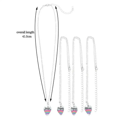 Rainbow BFF Necklace Set (4 Pieces)