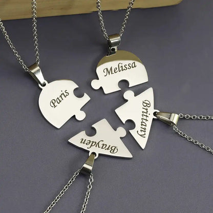 2 - 8 Friends Custom Name Necklace Set