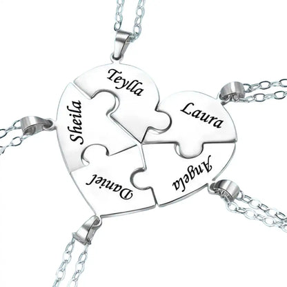 2 - 8 Friends Custom Name Necklace Set